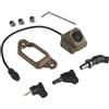 Generic Interruttore Remoto Tattico PRO, Cuscinetto a Pressione a Filo Singolo Multi-Plug Adatto for Torcia M300 M600 e Laser for Gru PEQ-15 NGAL LA-23 Stile 2,5mm(Tan)
