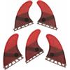 Amagogo Surfboard Fin Pinna Surf Tavola Posteriore Deriva Leggero Nido d'Ape di Vetro Reattività E Stabilità in Curva Adatta a Onde Altezza Stile Progressivo Uscite Frequenti , Rosso