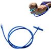 Generic Tubo respiratorio per immersioni completamente asciutte, tubo di respirazione pieghevole per allenamento subacqueo, tubo per snorkeling facile respirazione, boccaglio leggero a tubo singolo, per pesca