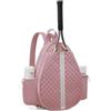 Qoidrfofse Zaino da tennis da donna, borsa impermeabile per racchette da tennis con portascarpe, zaini sportivi multifunzione per pickleball e badminton