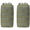 Honseadek Marsupio, marsupio con cerniere silenziose e foro di scarico, borsa da cintura multiuso per campeggio, escursionismo, verde cachi (verde militare)