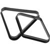 Luxshiny Triangolo per Biliardo in Plastica Nera 2 Pezzi, Porta Palline Affidabile per Palle Standard, Accessorio Professionale per Tavolo da Pool