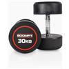 BOOMFIT Coppia di Manubri Palestra 17,5 kg | Pesi Palestra in Casa Professionali Gommati | Set Manubri per Allenamento Forza e Bodybuilding | Dumbbells in Acciaio e Gomma Silenziosi