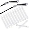 NULYLU 10 Paia di Copribraccia Bianco in Silicone Antiscivolo Protezione Auricolare Fissaggio Sicuro Accessori Semplici alla Moda per Occhiali per Nuoto e Calcio
