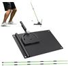 Generic Trainer per il Piano di Swing Metallico Regolabile a 180 Gradi Portatile | Ausilio Didattico e Allenamento da Golf Per Putting Correzione Interno Esterno Driving Range Terreno Allenamento Campo Fa