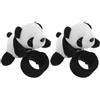Generico 2 Pezzi Braccialetti Scatto Panda in Peluche per Manubrio Bici da Strada e Mountain Bike, Decorazione Adorabile in Cotone Pp Installazione Facile e Design Creativo
