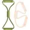 HEANUJJ Bande di Resistenza Elastiche per Allenamento Muscolare Donna 2 Pezzi in Tpe e Nbr, Design Semplice ed Elegante, per Yoga, Pilates e Esercizi Indoor Colore Casuale