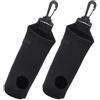 ibasenice 2 Pezzi Porta Palline da Golf in Neoprene Nero, Borsa Porta Tee Lavabile e Portatile per Competizioni e Allenamenti
