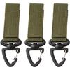 TAZIZI 3 moschettoni in nylon con fibbia da appendere per zaino, portachiavi, clip per cintura, girevole a 360 gradi, gancio a scatto in nylon per arrampicata, escursionismo all'aperto