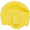 Generisch Cuffia da nuoto per capelli lunghi, taglia unica, pratica cuffia da nuoto in silicone, elastica, protezione dell'udito, impermeabile, per bambini e adulti, allenamento in piscina, sport, nuoto