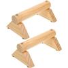 DOITOOL Maniglie Piegamenti in Legno Tappetino Antiscivolo, 1 Paio