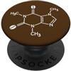 Vintage Coffee Lover Struttura chimica della caffeina - Nerd dipendenti dal caffè PopSockets PopGrip Adesivo