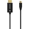 AISENS Cavo convertitore in alluminio USB-C A HDMI 2.1 8k@60Hz- USB-C/M-HDMI/M- Nero- 2.0m