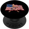 250 Years USA Tung Sahur Tees and Gifts Brainrot 4th July US Flag America Tung Sahur Electric Guitar PopSockets PopGrip Adesivo