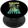Magliette E Regali Per Batteristi Drum Kitten Batterista Gattino Tamburo Suona La Batteria PopSockets PopGrip Adesivo
