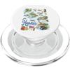 Happy Destiny Hawaii, HI, USA Pacifico Mappa Icone PopSockets PopGrip per MagSafe