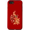 Birds of Mahjong Apparel Custodia per iPhone SE (2020) / 7/8 Piastrella decorativa Mahjong Phoenix Bird Cherry Blossoms Floral Lover