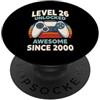 Level 26 Unlocked Awesome Since 2000 Livello 26 sbloccato fantastico dal 2000 PopSockets PopGrip Adesivo