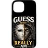 Guess Who I Really Am Hidden Identity Gr Custodia per iPhone 15 Maglietta estetica scura vintage con maschera Guess Who I Really Am