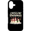 Snowy Holiday Festive Vibes Custodia per iPhone 17 Chillin' with My Snowmies Cute Snowflake Christmas Cheer