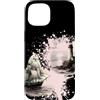 Leuchtturm und Meer Motive Anker Custodia per iPhone 15 Barca a vela nautica con faro vintage