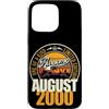 Jahrgang 2000 26. Geburtstag Awesome Custodia per iPhone 15 Pro Max Grande da agosto 2000 26° compleanno frase 26 anni