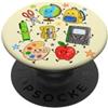 Back To School Supplies Kawaii Student T Simpatico pastello Apple Pencil Teacher Kid che torna a scuola PopSockets PopGrip Adesivo