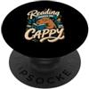 Cozy Book Reading Designs La lettura degli amanti dei libri mi rende Cappy Reader Capybara PopSockets PopGrip Adesivo