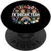TK Teacher First Day Playful Retro Rodeo TK Teacher TK Dream Team Fun Womans primo giorno di classe PopSockets PopGrip Adesivo