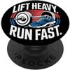 Cross Training Sollevamento Pesi Corrido Fitness Lift Heavy Run Fast Gym Atleta Palestra Corsa Sprint PopSockets PopGrip Adesivo
