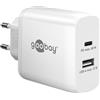 Goobay 65410 Dual Charger 65W / USB-C & USB-A Caricatore rapido Power Delivery/Alimentatore di ricarica con 2 porte USB/caricatore per cellulare, iPad, tablet, ecc.