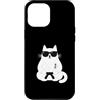 CoolCat Studio Custodia per iPhone 12 Pro Max Gatto Judo Occhiali Arti Marziali Cintura Nera Judoka