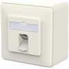 METZ CONNECT E-DAT C6A IDC - Barattolo a 1 porta, AP, bianco puro