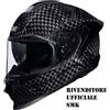 SMK Casco SMK Integrale Titan Carbon Nero Fibra Carbonio Doppia Visiera Mis. 59 Roma