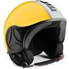 momo design casco moto urban jet minimomo s6 giallo lucido argento nero xs