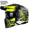 One Casco Integrale/Jet One Trak Shadow Yellow Mentoniera Staccabile 06 Mis. XS