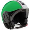 momo design casco moto urban jet minimomo s6 verde lucido argento nero xs