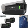 cardo PT200101 Cardo Packtalk Edge Duo Interfono Bt DMC 15 1.6 Km + Gilet Afs Roma