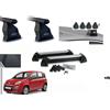 menabo g3 BARRE PORTATUTTO FIAT PANDA 2017 NO RAILS+PORTASCI 4 PAIA ALLUMINIO 2 CHIAVI ANT