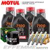 Motul + Hiflo + Ngk Tagliando SUZUKI GSX 750 F 1999 2000 2001 2002 2003 (7100 10W40 Filtro candele)