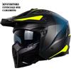 One Casco Integrale/Jet One Trak Shadow Yellow Mentoniera Staccabile 06 Mis. L