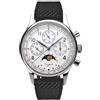 Sugess S389-2.01.FK MoonPhase Master Gold Swan Neck Version Seagull ST1908 Movimento Sapphire Crystal Orologio da uomo meccanico 1963, argento, Argento