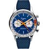 Sugess SUCHP007FE 40MM Gold SWAN Neck Chronograph Pliot Chrono Seagull ST1901 Movimento Sapphire Crystal Orologio da uomo 1963, Blu, Cinturino