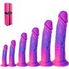 hainuo Set di Dildo Fantasy Realistici a 6 Pezzi (12,7 cm,15 cm,18 cm,21cm,23 cm,25 cm)Dildo Prostatico & Kit di Allenamento Anale,Sextoy Punto G in Rosa-Viola, Piccolo e Grande, per Principianti ed Esperti