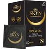 SKYN Original (50 Pezzi) Preservativi Senza Lattice | Taglia standard, resistente e sottile, forma liscia e diritta, lubrificato, 53 mm di larghezza