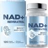 Downy NAD+ 1500 mg & Resveratrolo, Energia e Sostegno Anti-Età, 120 Capsule Vegetariane, Anti-Invecchiamento