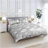 Emma Barclay Blossom - Set copripiumino jacquard impreziosito in argento - Matrimoniale
