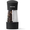Salter 7612 BKXRA - Macina sale e pepe meccanico 2 in 1 con design compatto, regolabile per macinatura fine e grossolana, meccanismo in ceramica a rotazione