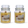 AB Alessio Boltri Magic Lights Candela Profumata in Giara 510g - Vaniglia & Butter Cookies - Stoppino in Legno Effetto Crepitio - 90/100 Ore - Arredo Casa e Relax - Made in Italy (Confezione da 2)