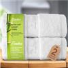 GC GAVENO CAVAILIA Asciugamani in bambù, confezione da 2, asciugamani altamente assorbenti da 500 g/m² per bagno (50 x 80 cm) - 60% bambù, 40% cotone, extra morbidi, bianchi